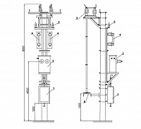 Мачтовая трансформаторная подстанция типа МТПЖ